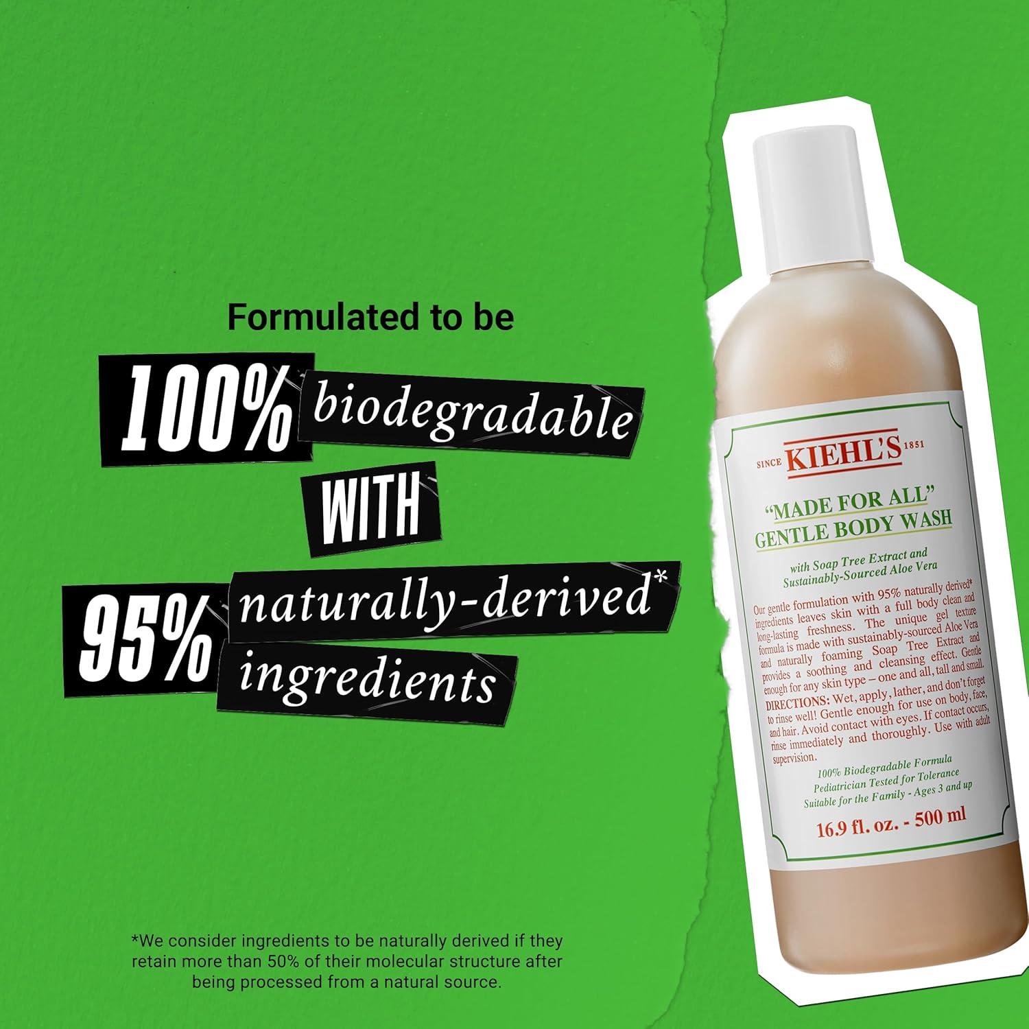 imageKiehls Made for All Gentle Body Cleanser Shower Gel for Body ampamp Hair with Aloe Vera ampamp Soap Tree Extract Suitable for Family All Skin Types Dermatologisttested Pediatriciantested  169 fl oz