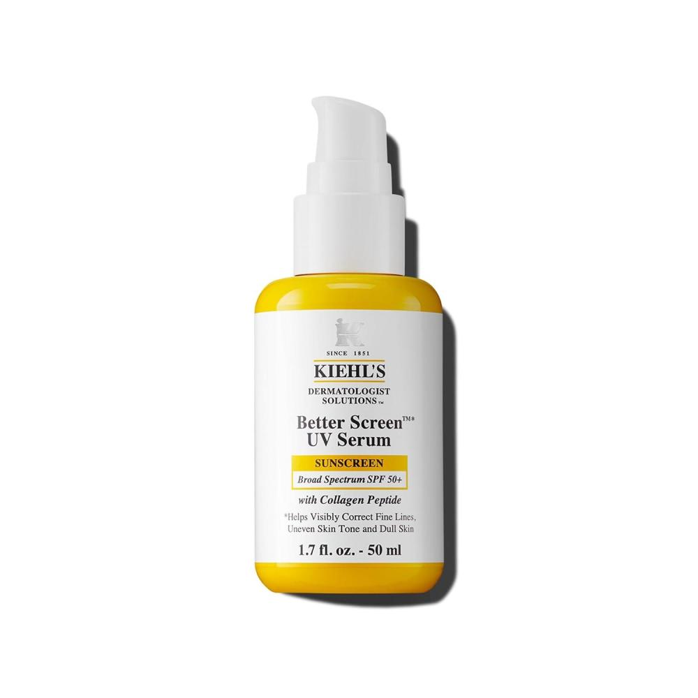 imageKiehls Better Screen UV Serum SPF 50 Invisible Facial Sunscreen with Collagen Peptide UV Filters to Shield UVA ampamp UVB Helps Correct Visible Signs of Aging Boosts Skin Radiance17 Fl Oz Pack of 1