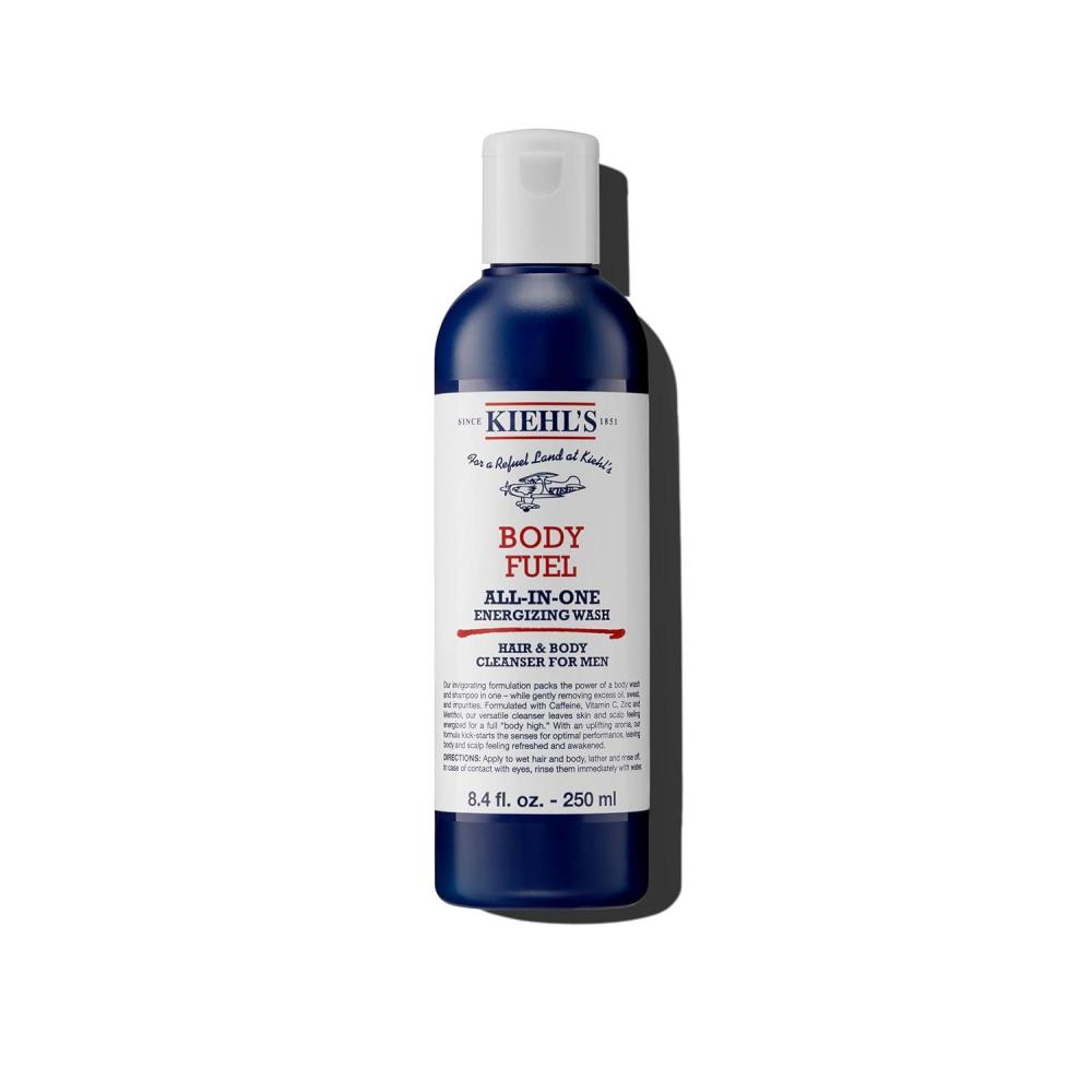 imageKiehls Body Fuel AllinOne Energizing Body Wash ampamp Shampoo for Men with Menthol Caffeine Vitamin E ampamp Vitamin C Gently Removes Excess Oil Sweat ampamp Impurities for Mens Skin and HairUnscented