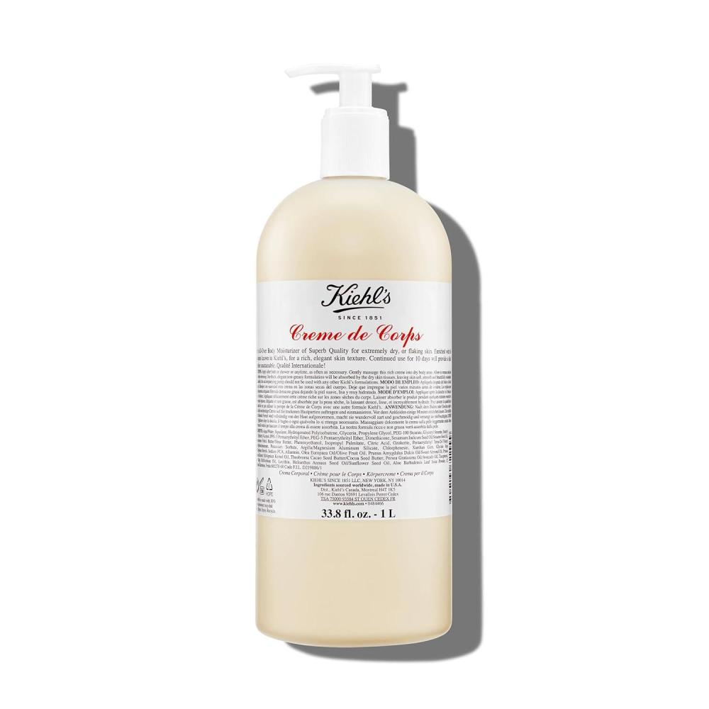 imageKiehls Creme de Corps Rich Luscious Body Lotion with Cocoa Butter and Shea Butter for Fast Absorbing Hydration Skin Feels Soft and Smooth Suitable for All Skin Types338 Fl Oz  1 Liter