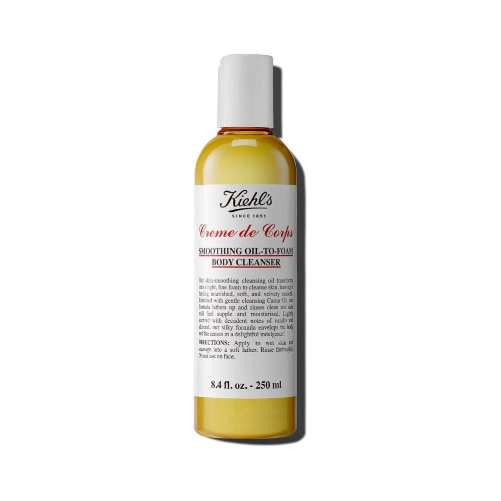 imageKiehls Creme de Corps Smoothing OiltoFoam Body Cleanser Moisturizing Body Wash for Smooth ampamp Supple Skin with Castor Oil ampamp Grape Seed Oil All Skin Types Vanilla ampamp Almond Scent  84 fl oz