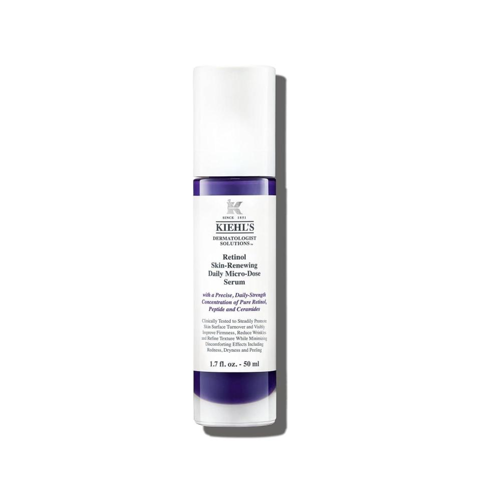 imageKiehls Daily MicroDose AntiAging Retinol Facial Serum Reduces Wrinkles Firms Skin Evens Skin Tone Youth Renewing ampamp Hydrating Formula with Retinol ampamp Ceramides Parabenfree Fragrancefree17 Fl Oz  50 ml