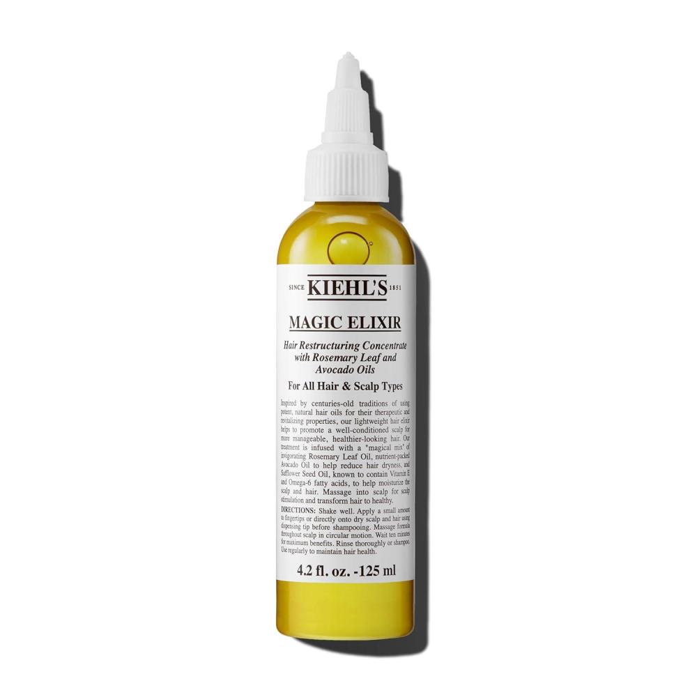 imageKiehls Magic Elixir Scalp and Hair Oil Treatment Moisturizing Preshampoo Treatment Provides Natural Shine Softens Hair with Avocado Oil ampamp Rosemary Oil Sulfatefree All Hair Types  42 fl oz