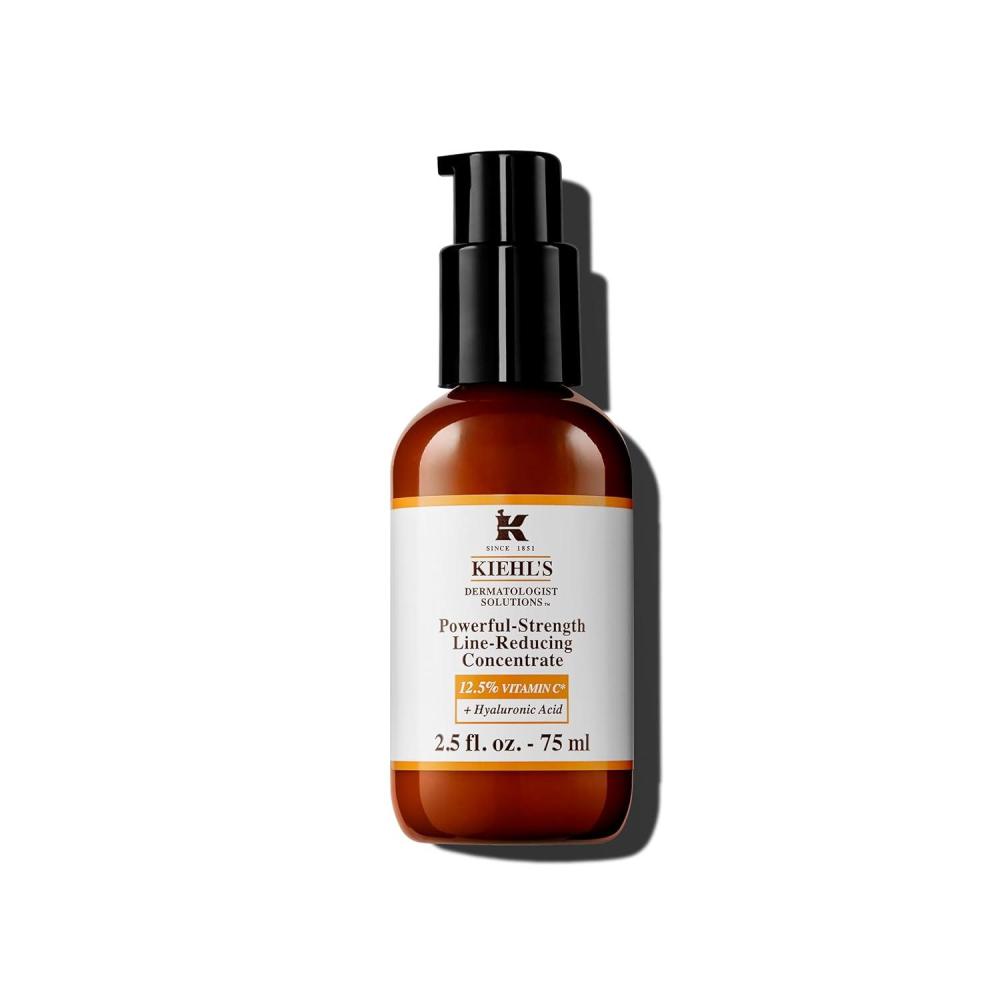 imageKiehls PowerfulStrength 125 Vitamin C Serum LineReducing Concentrate for Face Boosts Radiance ampamp Firmness Smooths ampamp Plumps Skin with Hyaluronic Acid DermatologistTested Parabenfree25 Ounce Pack of 1