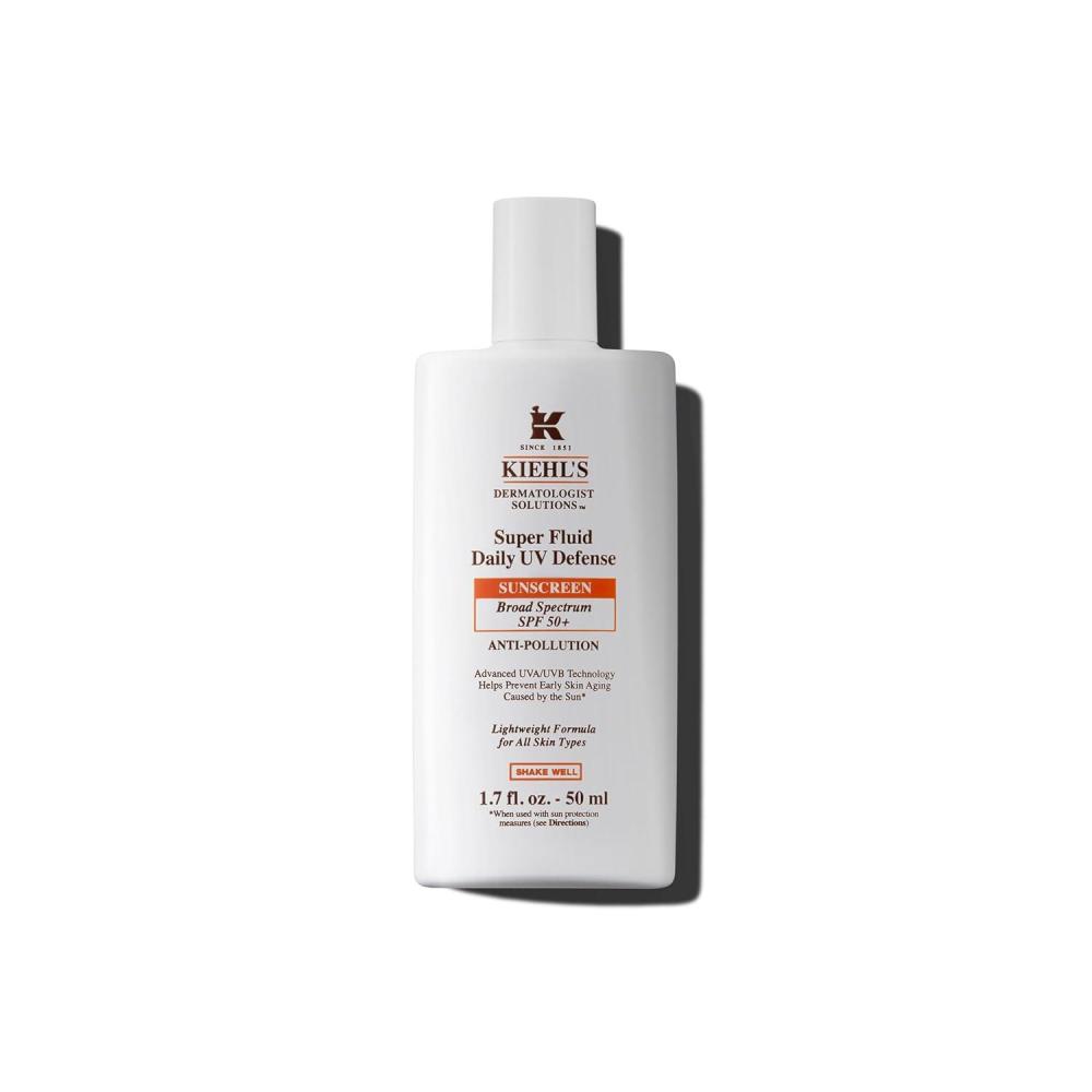 imageKiehls Super Fluid UV Defense Daily Facial Sunscreen SPF 50 Lightweight Matte Finish Protects Against UVAUVB Rays ampamp Pollution Vitamin E ampamp Baicalin Noncomedogenic Parabenfree Fragrancefree17 Fl Oz  50 ml