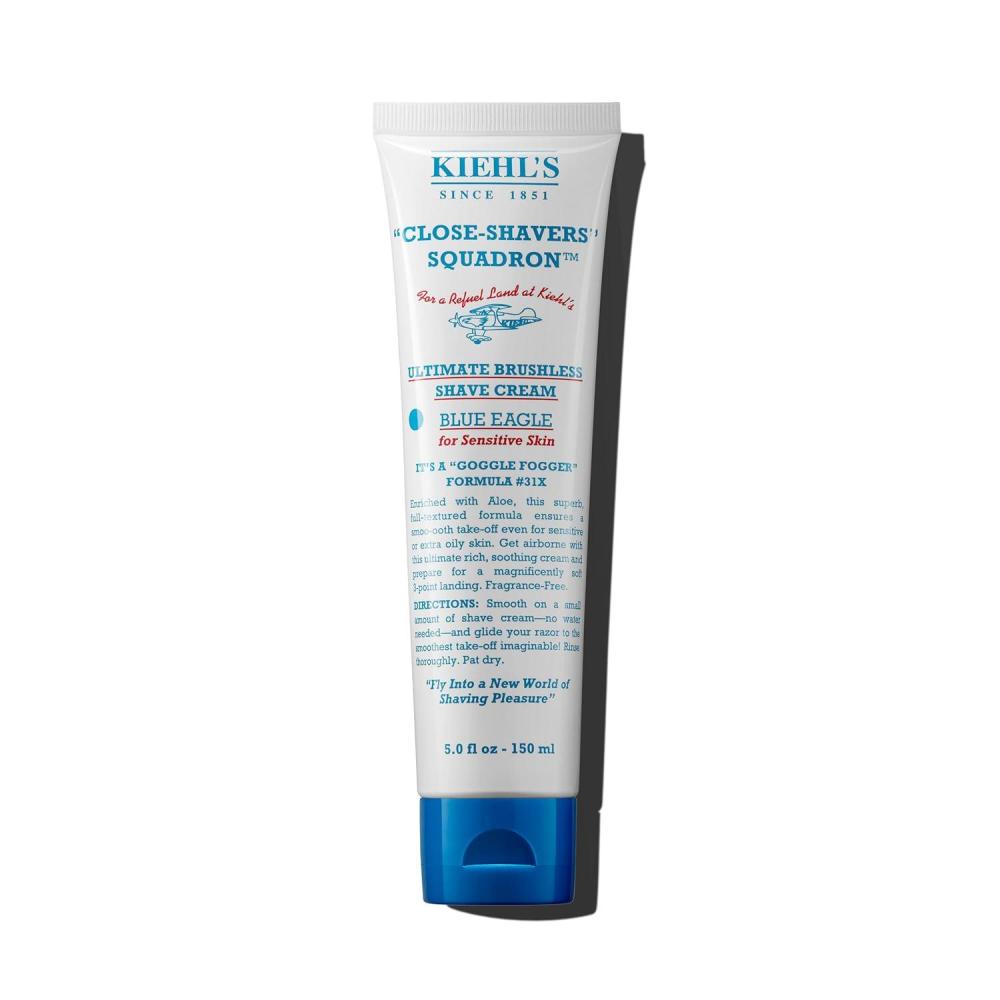 imageKiehls Ultimate Brushless Shave Cream Blue Eagle Unscented for Sensitive Skin with Aloe Vera to Soothe ampamp Hydrate Minimizes Irritation Fragrancefree Parabenfree  5 fl oz