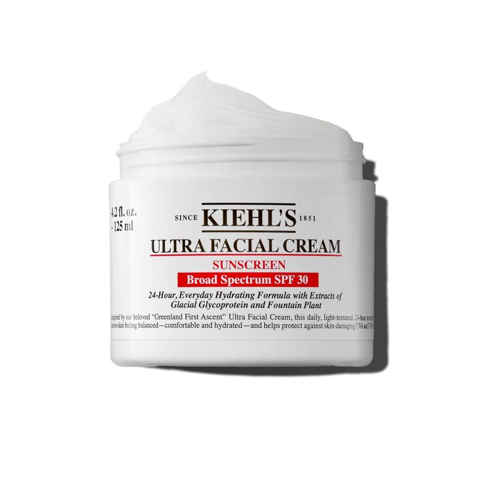 imageKiehls Ultra Facial Cream with SPF 30 Lightweight Daily Face Moisturizer for All Skin Types 24hour Hydration UV Sunscreen Protection Nongreasy Absorbs Quickly with Glacial Glycoprotein42 Fl Oz  125 ml